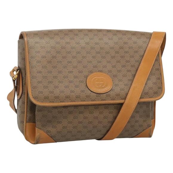GUCCI Micro GG Supreme Shoulder Bag Pvc Beige Gold 001 116 001 116 - Picture 1 of 16